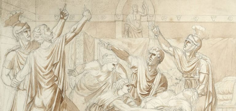 Exposicion Juramentos de papel. El pacto ciudadano en los dibujos de Jose de Madrazo en el Museo del Prado 768x363