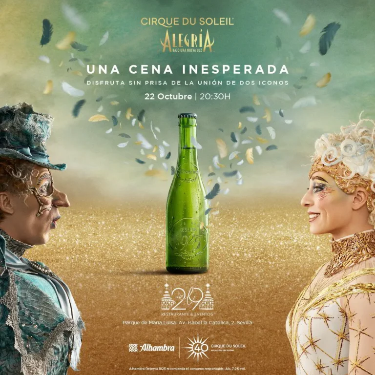 Una Cena Inesperada Menu espectaculo con el Circo del Sol y Alhambra en El 29 Sevilla 768x768