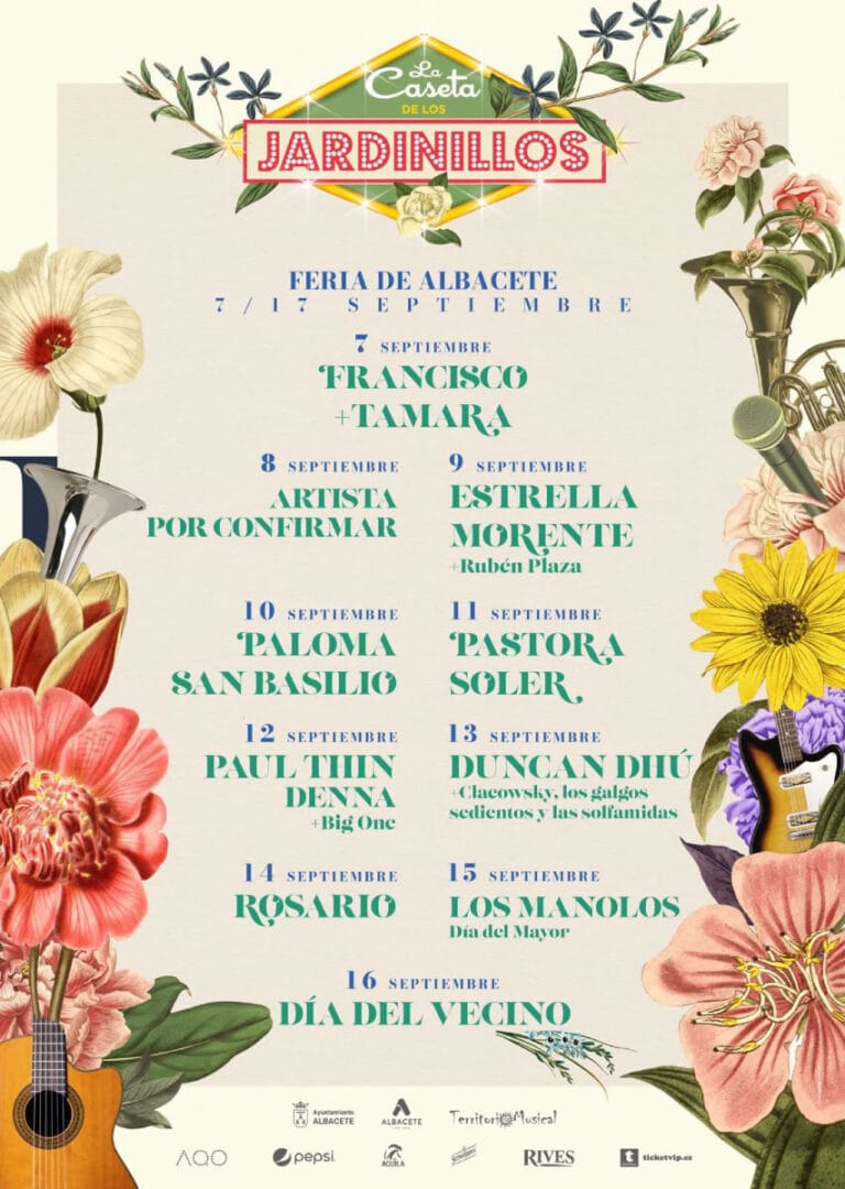 Conciertos y actuaciones en Caseta de los Jardinillos Feria de Albacete 2025 768x1080