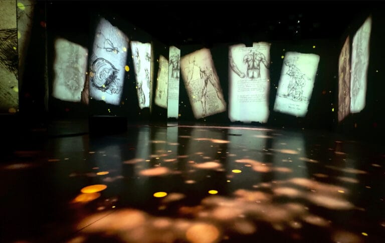 exposicion inmersiva Leonardo da Vinci. Historia de una traicion en Nomad Museo 768x486