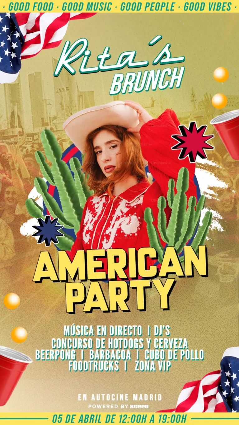 American Party en Ritas Brunch Autocine Madrid 768x1365