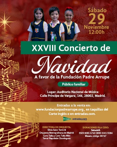 Concierto de Navidad Solidario Fundacion Padre Arrupe en el Auditorio de Madrid