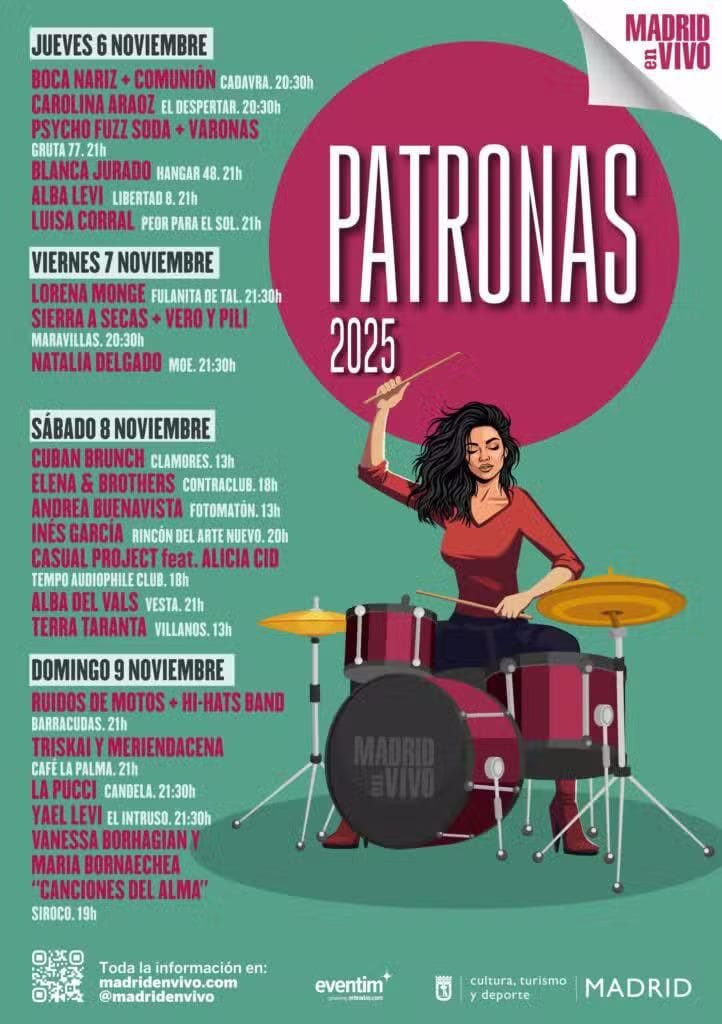 Conciertos Patronas 2025 Fiesta de la Almudena Madrid