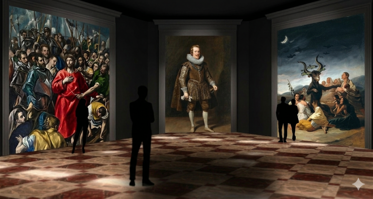 Exposicion Inmersiva El Greco Velazquez Goya La Triada Inmortal en Nomad Museo 768x410