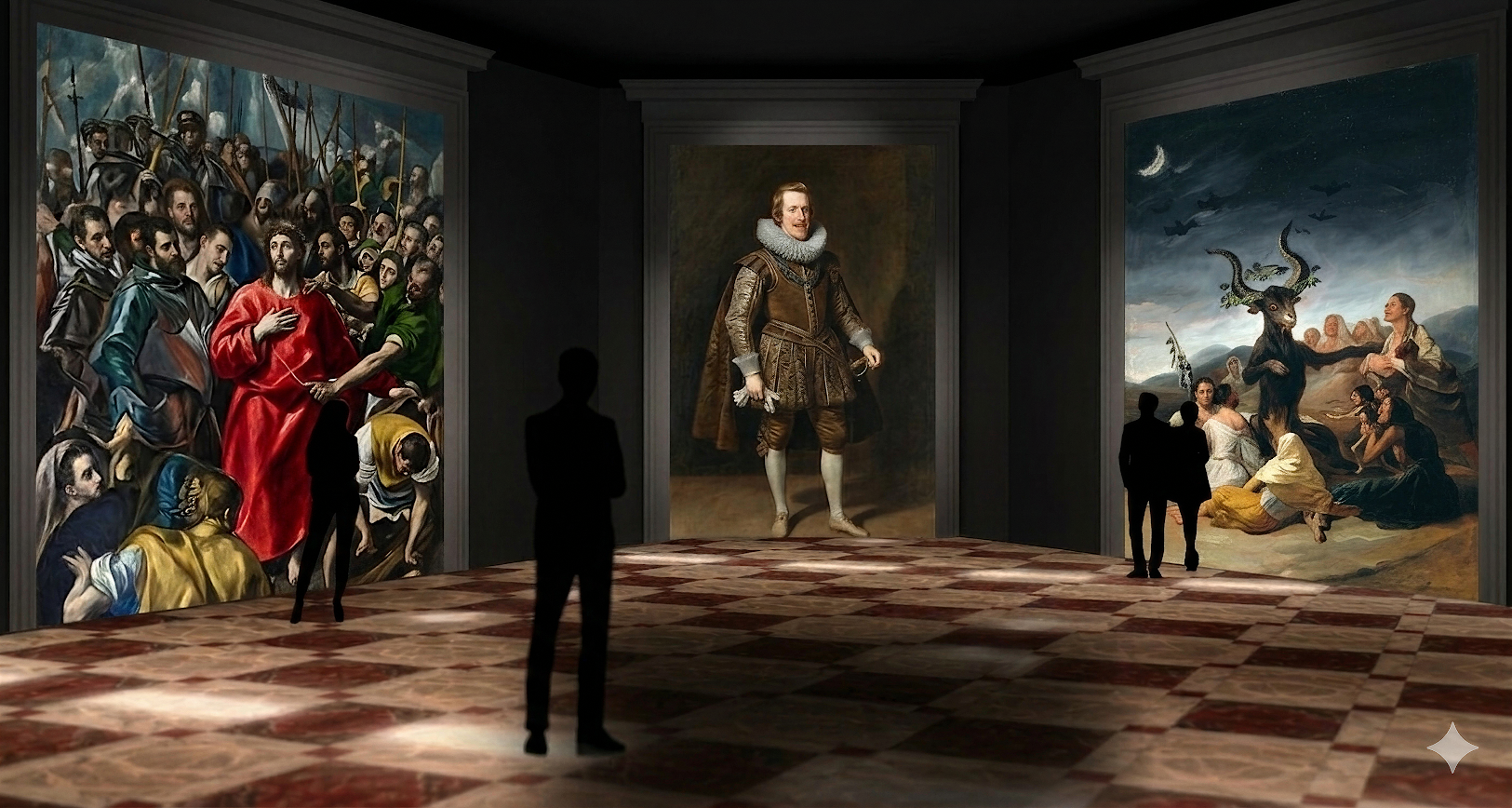 Exposicion Inmersiva El Greco Velazquez Goya La Triada Inmortal en Nomad Museo